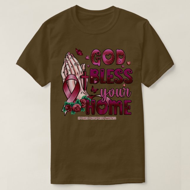 Lymphatische Malformation Bewusstsein Gott segne G T-Shirt (Design vorne)