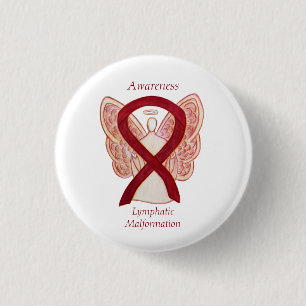 Lymphatische Malformation Bewusstsein Ribbon Angel Button