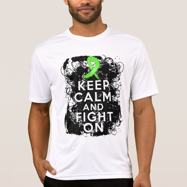 Lymphom behalten Ruhe und kämpfen an T-Shirt (Vorderseite)
