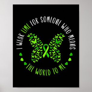 Lymphom-Bewusstsein Ich trage Limette für meinen J Poster