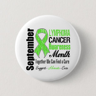 Lymphom-Bewusstseins-Monat beunruhigtes Band Button