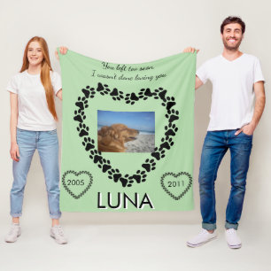 Lymphom-Bewusstseins-Pfotenabdruck-Herz Fleecedecke