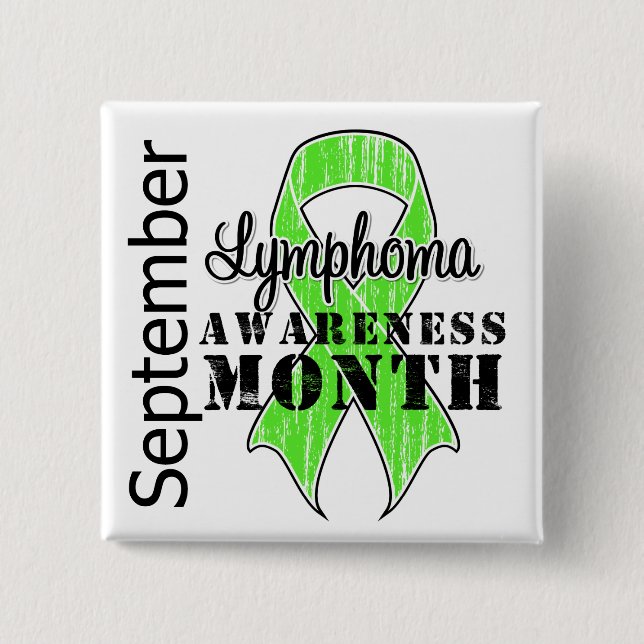 Lymphom-Bewusstseinsmonat Ribbon - September Button (Vorderseite)