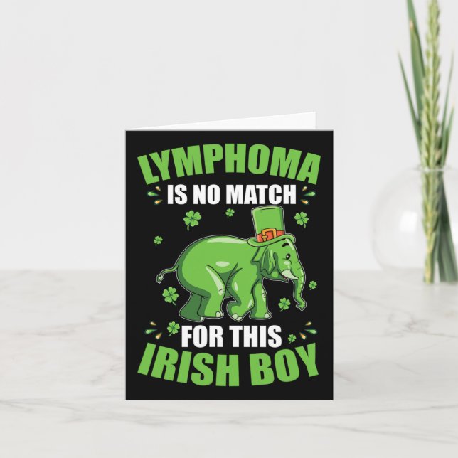 Lymphom Blutkrebs Bewusstsein St Patricks Day Le Karte (Vorderseite)