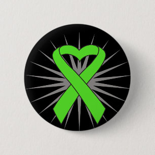 Lymphom-Herz-Band Button