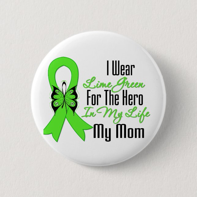 Lymphom Krebs Band Mein Held Meine Mama Button (Vorderseite)