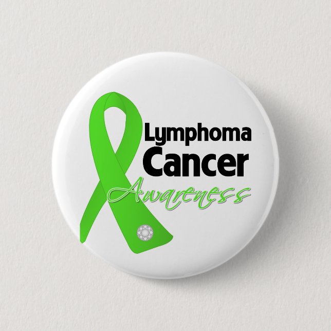 Lymphom Krebs Bewusstseinsband Button (Vorderseite)