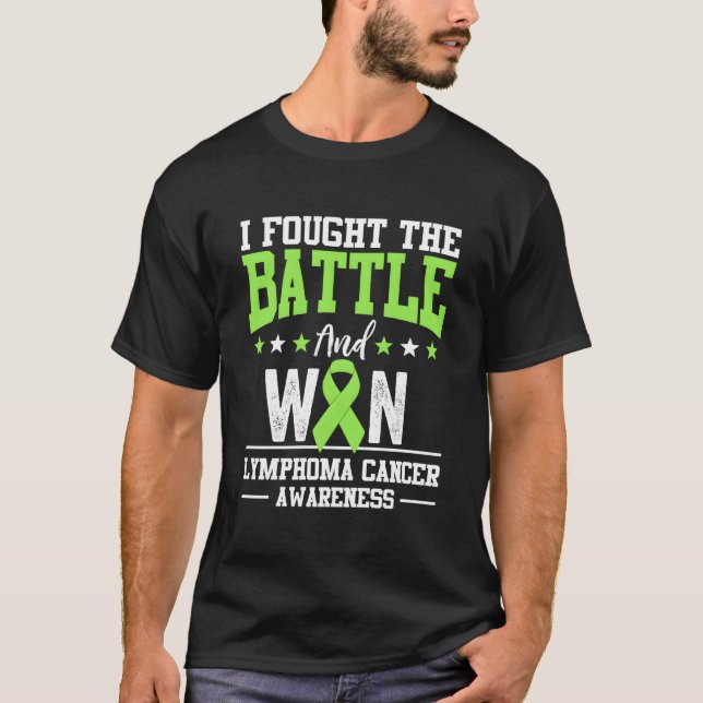 Lymphom Krebs Bewusstseinsüberleben Linke Grüne Ri T-Shirt (Vorderseite)