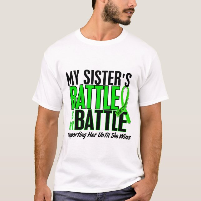 Lymphom mein Kampf zu 1 Schwester T-Shirt (Vorderseite)