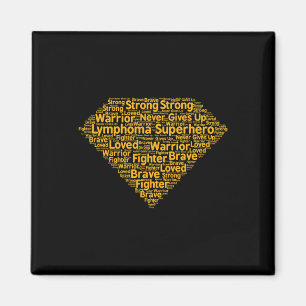 Lymphom Superhero Kinderkrebs-Aufklärungsmont Magnet