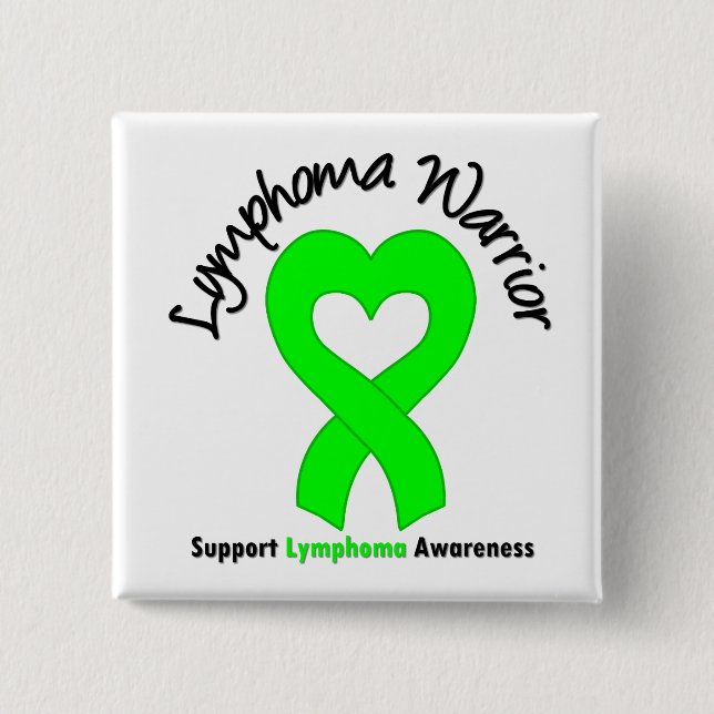 Lymphom Warrior Herz Button (Vorderseite)
