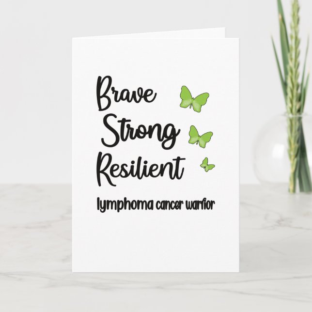 Lymphom Warrior Hodgkins Lymphom Tumorüberleben Karte (Vorderseite)
