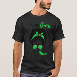 Lymphoma African Messy Bun Ich trage Grün für mein T-Shirt