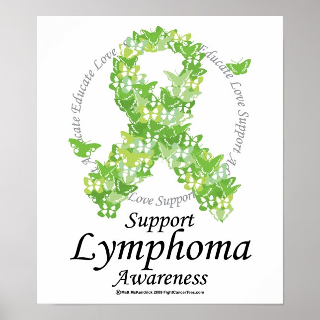 Lymphoma Butterfly Ribbon Poster (Vorne)