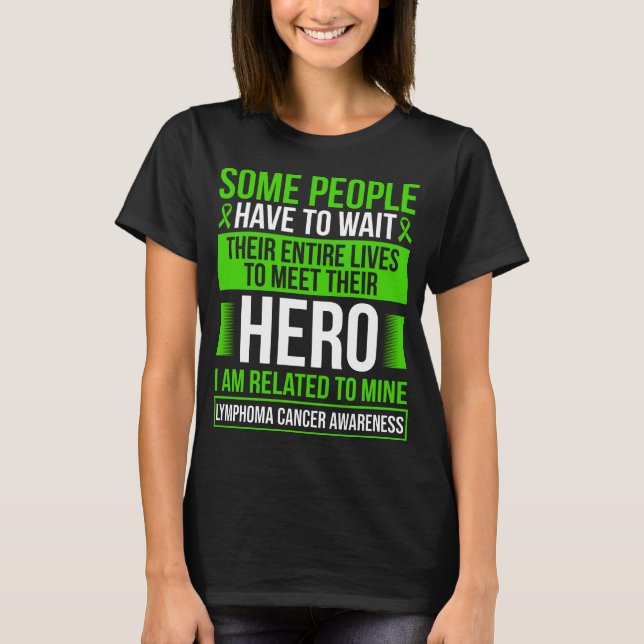 Lymphoma Cancer Ribbon Lymphoma Cancer Warrior T-Shirt (Vorderseite)