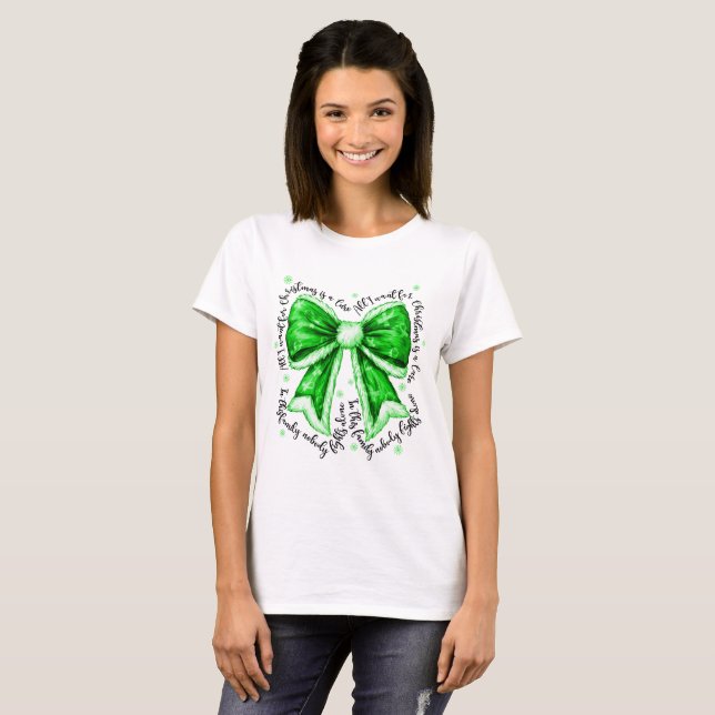 Lymphoma Cure Christmas Bow Shirt (Vorne ganz)