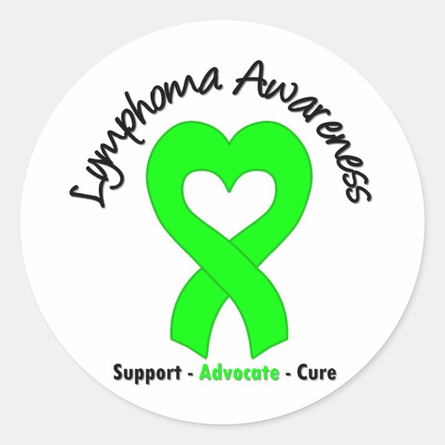 Lymphoma Ribbon Runder Aufkleber (Vorderseite)