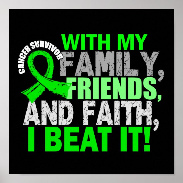 Lymphoma Survivor Familienfreunde Faith Poster (Vorne)