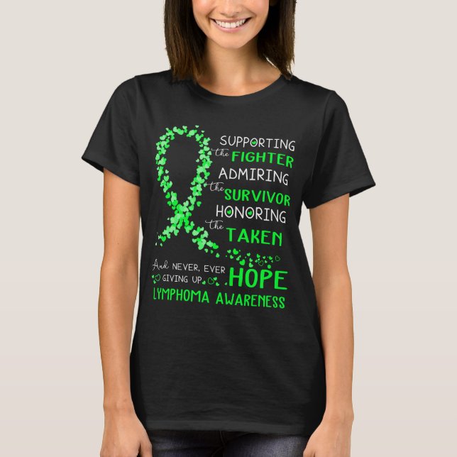Lymphoma Warrior Supporting Fighter T-Shirt (Vorderseite)