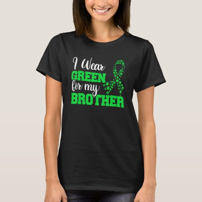 Lymphome Familie Unterstützung ich tragen Grün für T-Shirt (Vorderseite)