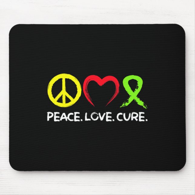 Lymphomen Bewusstsein Frieden Liebe Heilung Mousepad (Vorne)