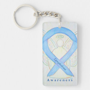 Lymphoödem Angel Awareness Ribbon Schlüsselanhänge Schlüsselanhänger