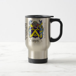Lynch-Familien-Wappen auf einer Reise-Tasse Reisebecher