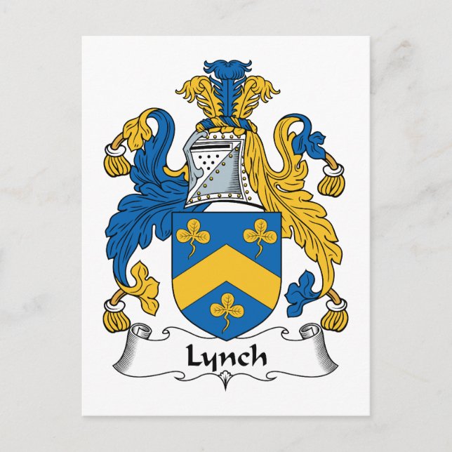 Lynch Familienwappen Postkarte (Vorderseite)