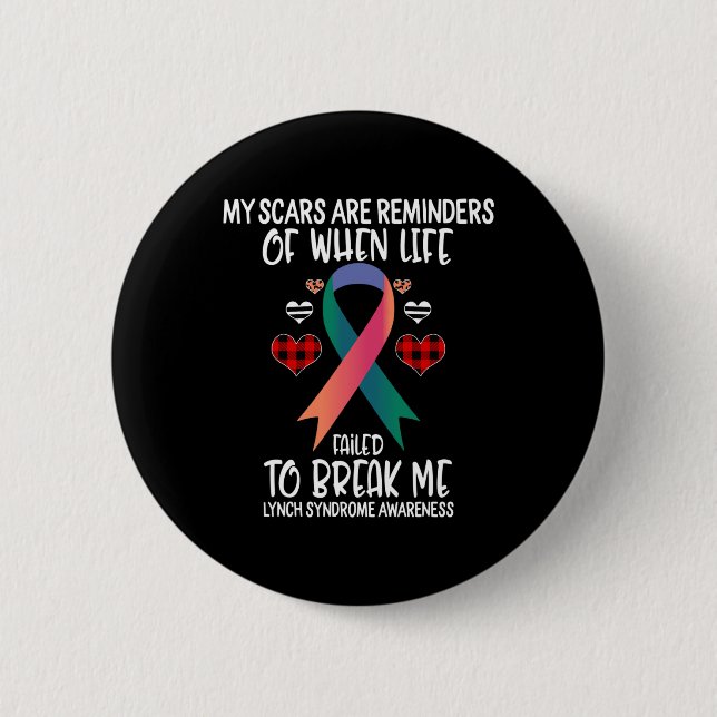 Lynch Syndrome Awareness Warrior Ncars Erinnerunge Button (Vorderseite)