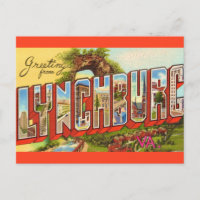 Lynchburg VA Greeting Postcard