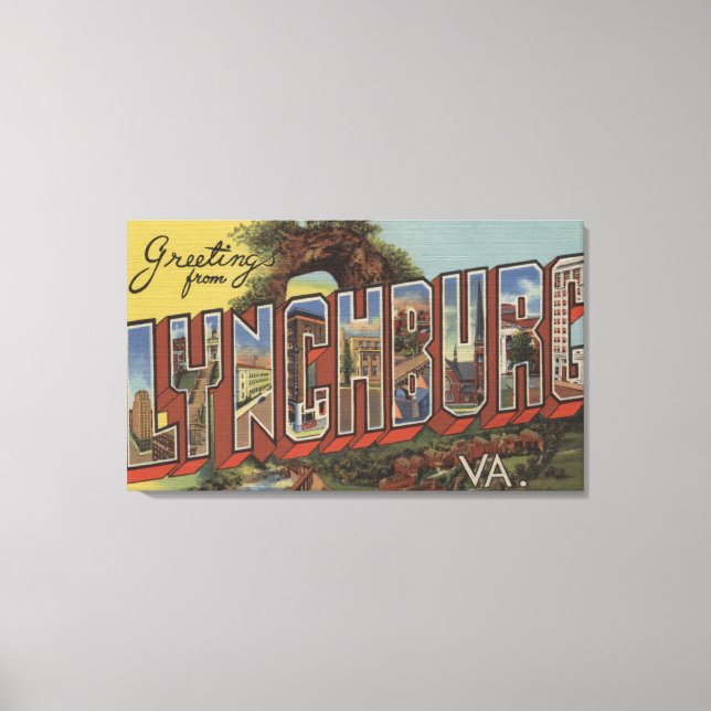 Lynchburg, Virginia - Große Briefszenen Leinwanddruck (Vorderseite)