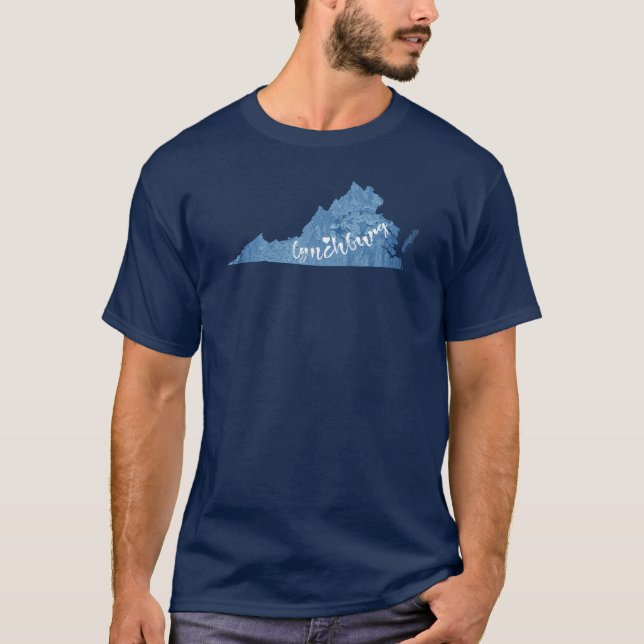 Lynchburg Virginia Wood Grain T-Shirt (Vorderseite)