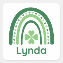 Lynda Name Clover Boho Rainbow