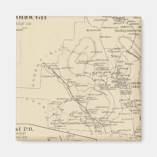 Lyndeborough, Hillsborough Co Magnet (Vorne)