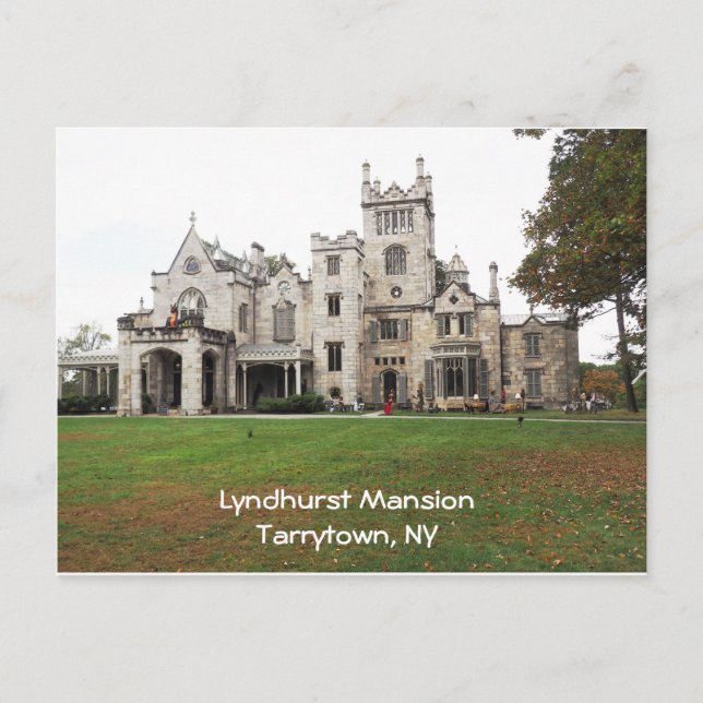 Lyndhurst Mansion in Tarrytown, New York Postkarte (Vorderseite)