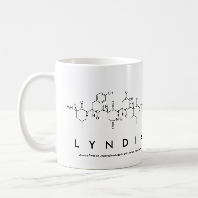 Lyndia peptide nom mug (Gauche)