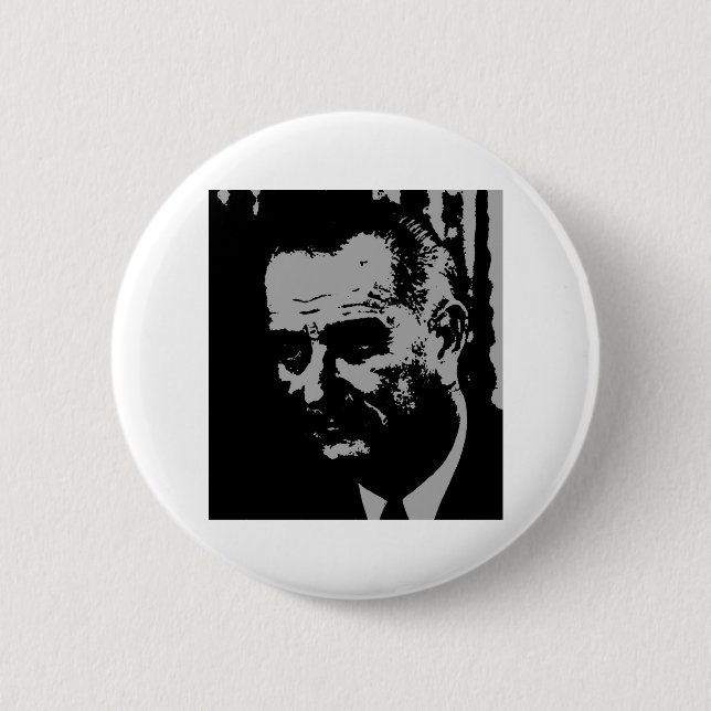 Lyndon B. Johnson Silhouette Button (Vorderseite)