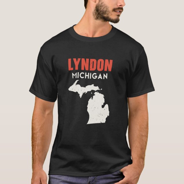 Lyndon Michigan USA Staat America Travel Michigani T-Shirt (Vorderseite)
