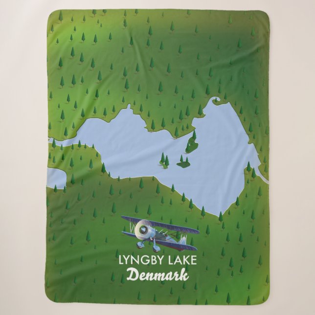 Lyngby Lake Denmark Karte Sherpadecke (Vorderseite)