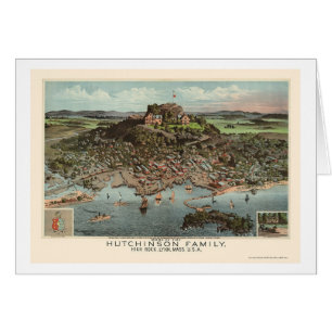 Lynn, carte panoramique de mA - 1881