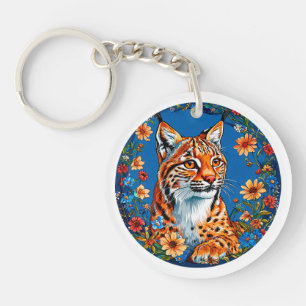 Lynx à la fourrure orange vibrante