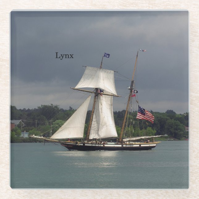 Lynx Glas Untersetzer (Vorderseite)