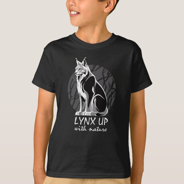 Lynx mit der Natur T-Shirt (Vorderseite)