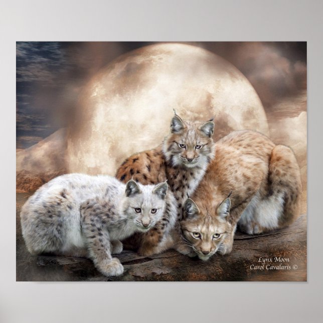 Lynx Moon Art Poster/Print Poster (Vorne)