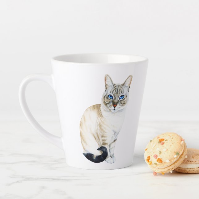 Lynx Point Siamese Cat Parent Personalisiert Milchtasse (Beispiel)