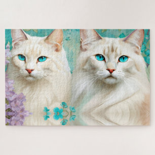 Lynx Point Siamese Portrait Art