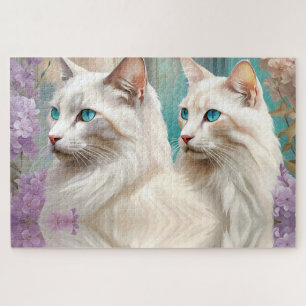 Lynx Point Siamese Portrait Art