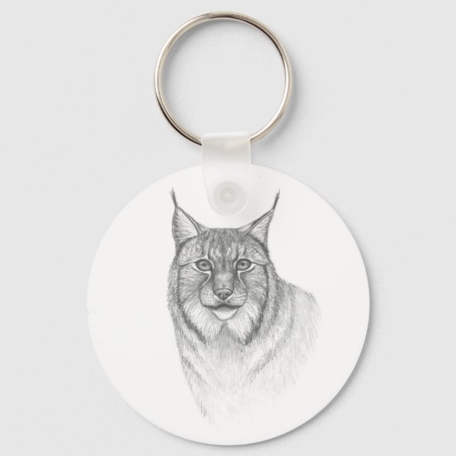 Lynx runder Schlüsselanhänger (Vorderseite)