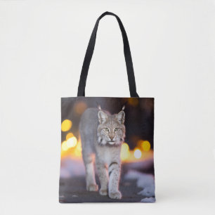 Lynx Wildlife Animal auf der Straße im Freien Tasche