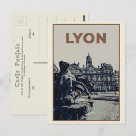 Lyon, Brunnen Bartholdi, Frankreich Postkarte